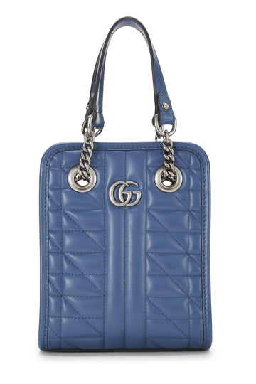 Gucci, Blue Leather CS Marmont Convertible Shoulder Bag, Blue