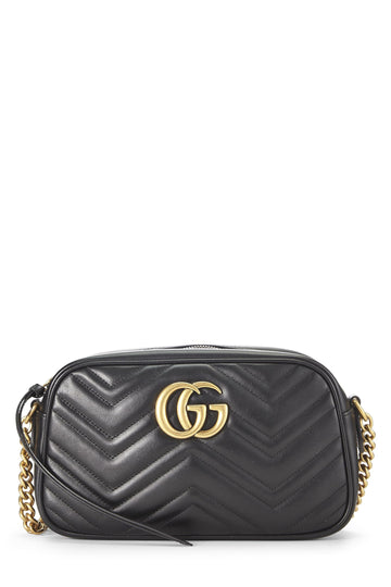 Gucci, Black Leather CS Marmont Crossbody Small, Black