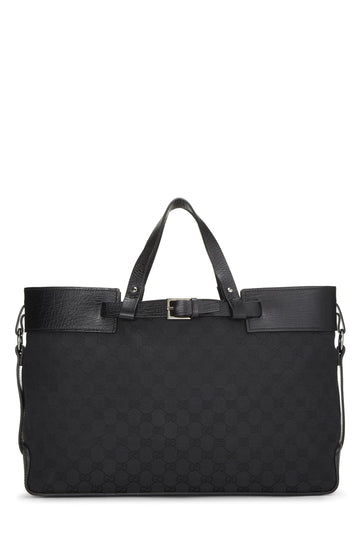 Gucci, Black Original CS Canvas Buckle Tote Large, Black