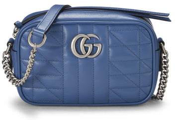 Gucci, Blue CS Marmont Crossbody Mini, Blue