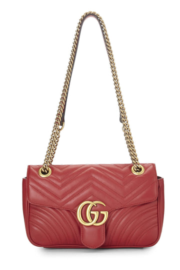 Gucci, Red Leather CS Marmont Shoulder Bag Small, Red