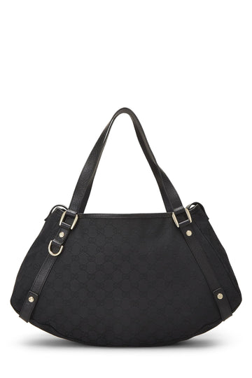 Gucci, Black Original CS Canvas Abbey Tote, Black