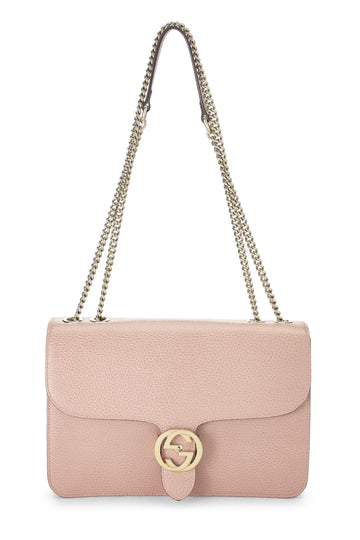 Gucci, Pink Leather Interlocking CS Crossbody Bag, Pink