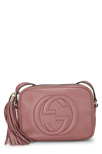 Gucci, Pink Leather Grained Leather Soho Disco, Pink