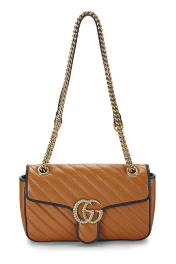 Gucci, Orange Leather Torchon CS Marmont Shoulder Bag Small, Orange