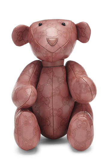 Gucci, Pink Guccissima Leather Teddy Bear, Pink