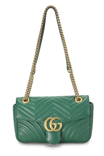 Gucci, Green Leather CS Marmont Shoulder Bag Small, Green
