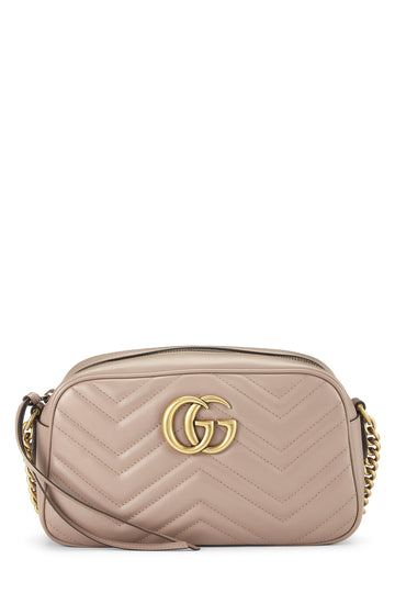 Gucci, Pink Leather CS Marmont Crossbody, Pink