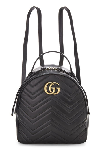 Gucci, Black Leather CS Marmont Backpack, Black