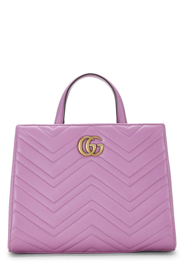 Gucci, Pink Leather CS Marmont Top Handle Bag Small, Pink