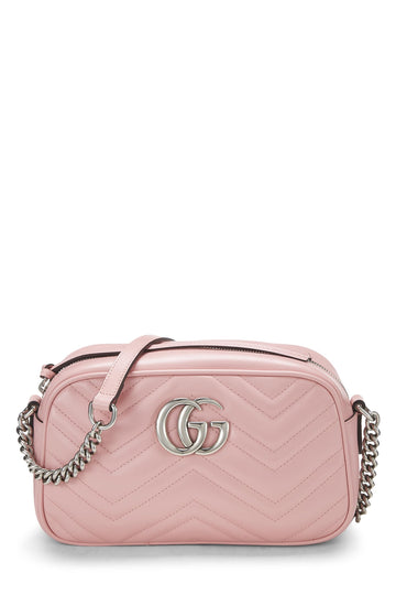 Gucci, Pink Leather CS Marmont Crossbody Bag Small, Pink