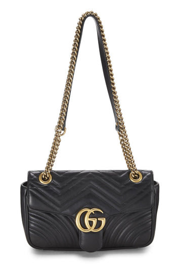 Gucci, Black Leather CS Marmont Shoulder Bag Small, Black