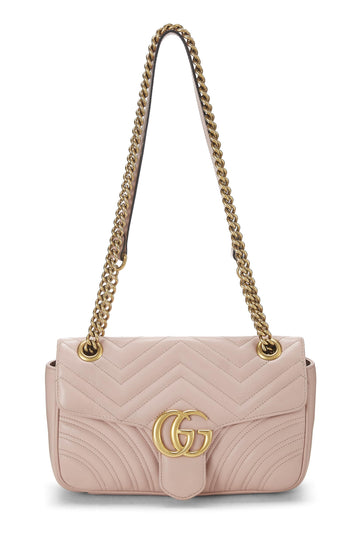Gucci, Pink Leather CS Marmont Shoulder Bag Small, Pink