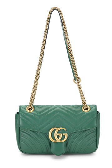 Gucci, Green Leather CS Marmont Shoulder Bag Small, Green