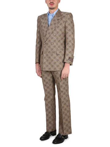Gucci Men Maxi Clamp Pattern Cotton Jacket