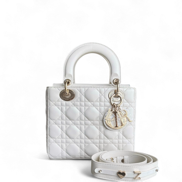 Dior Lady Small ABC - Cannage Lambskin White Gold Hardware MyABC
