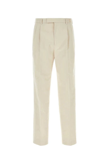 GUCCI Men's Embroidered Pants with Zippered Tab and Hook Closure