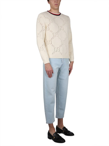Gucci Men Close-Fitting Denim Pants