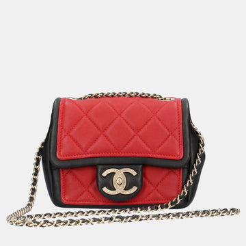 Tricolor Quilted Lambskin Mini Graphic Flap Bag