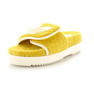 x Adidas Women's Platform Slide Sandals Terry Cloth