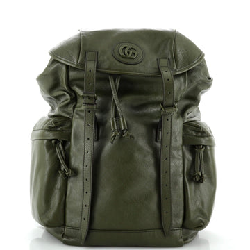 GUCCI Tonal GG Double Pocket Belt Backpack Leather Large