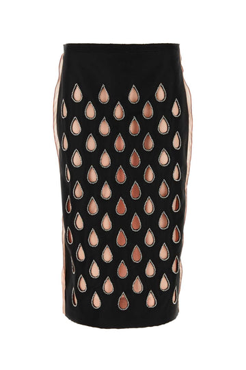 GUCCI Two-Tone Silk Skirt
