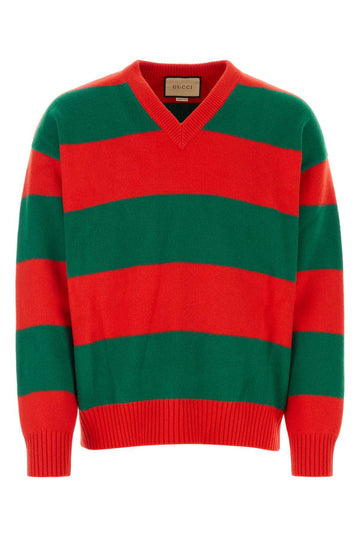 GUCCI Embroidered Stretch Wool Blend Sweater for Men