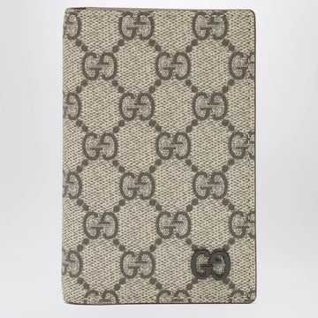 Gucci Gg Supreme Fabric Wallet In Beige/Ebony Men