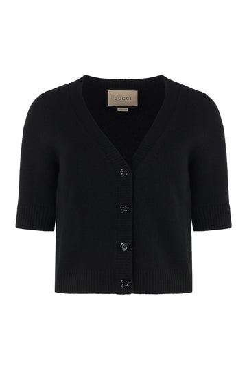 GUCCI Cropped Wool and Cashmere Cardigan