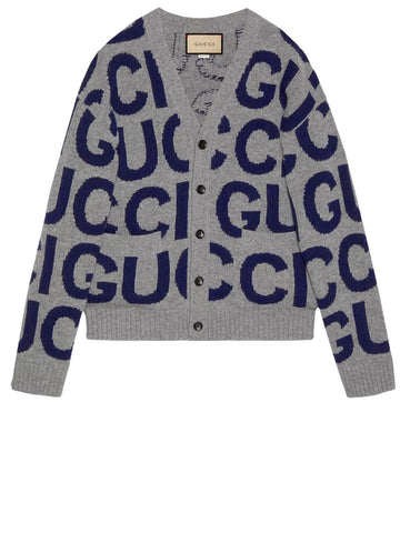 GUCCI Men's Cardigan with Inlay - Size L