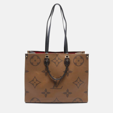 Brown Canvas GM Onthego Tote Bag