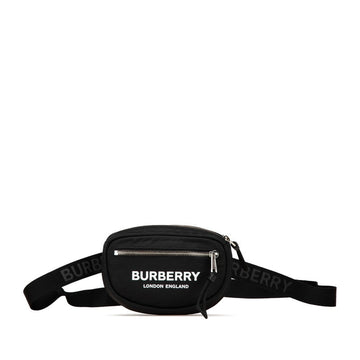 Burberry Cannon Logo Print Nylon Belt Bag