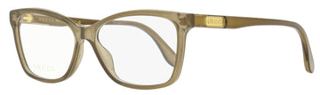 Gucci Women's Rectangular Eyeglasses EC0792O 005 Transparent Brown 55mm
