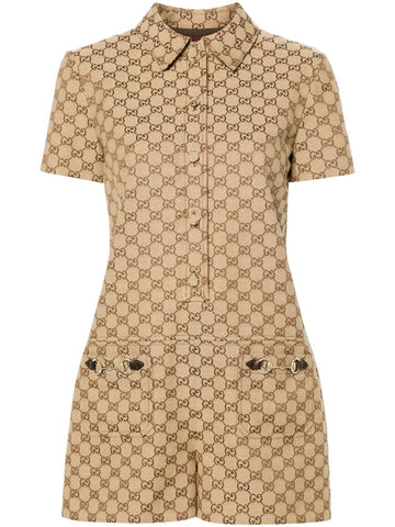 GUCCI Canvas Short Jumpsuit for Women