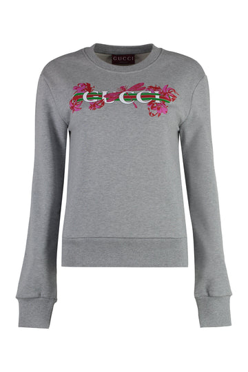 GUCCI Printed Cotton Sweatshirt for Women - FW24 Collection