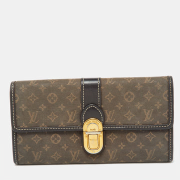 Brown Monogram Idylle Canvas and Leather Sarah Wallet