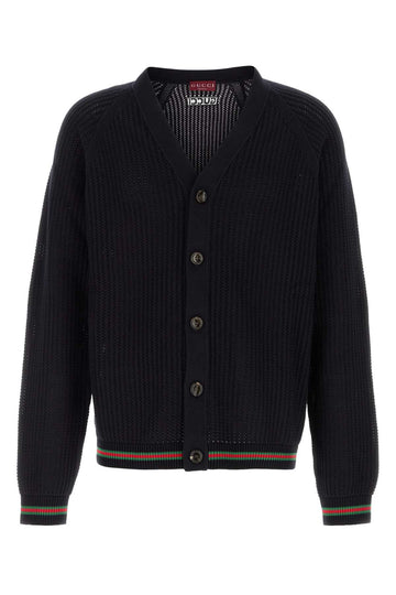 GUCCI Web Detail Cotton Cardigan for Men