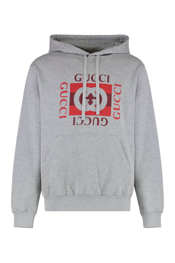 GUCCI Logo Cotton Hoodie for Men - Fall/Winter 2025