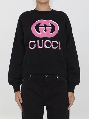 GUCCI Cotton Sweatshirt with Logo Print