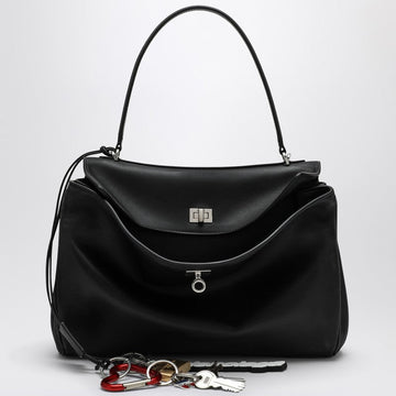 Balenciaga Smooth Black Calfskin Medium Rodeo Bag Women