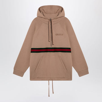 Gucci Beige Sweatshirt With Web Ribbon Women