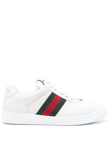 GUCCI Leather Panelled Design Round Toe Sneakers - Women's Size Recommendation: Half Size Down