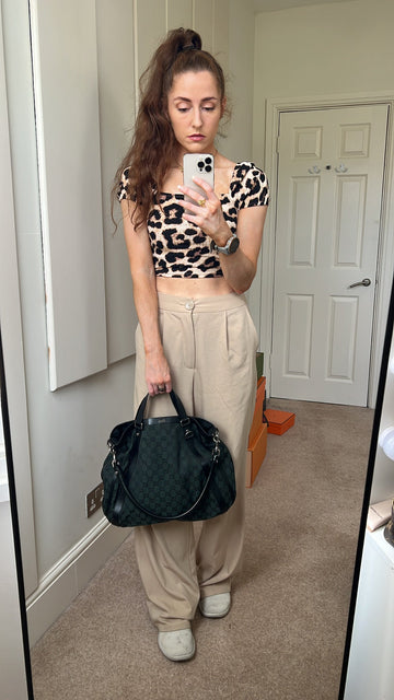 Gucci Abbey Convertible EC Canvas Tote
