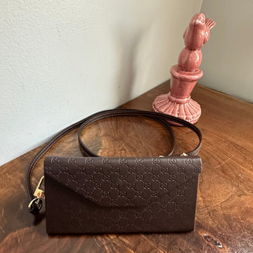 The Weebill Crossbody -CS Gucci in Brown (Larger Version) w/Magnetic Snap