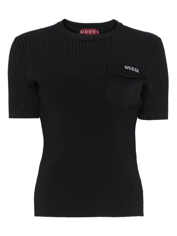 Gucci Women Short Sleeve Crew-Neck Top