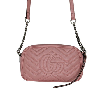 Gucci Pink Small CS Marmont Shoulder Bag