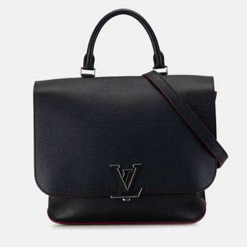 Black Leather  Volta Top Handle Bags