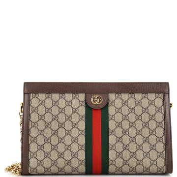 Ophidia Chain Shoulder Bag EC Coated Canvas Medium