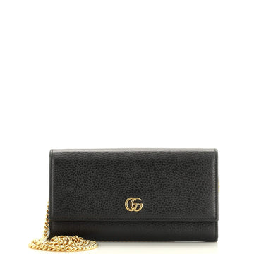 GUCCI GG Marmont Continental Chain Wallet Leather