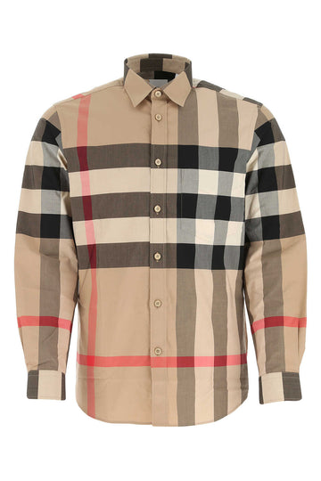 BURBERRY Men's Printed Poplin Shirt